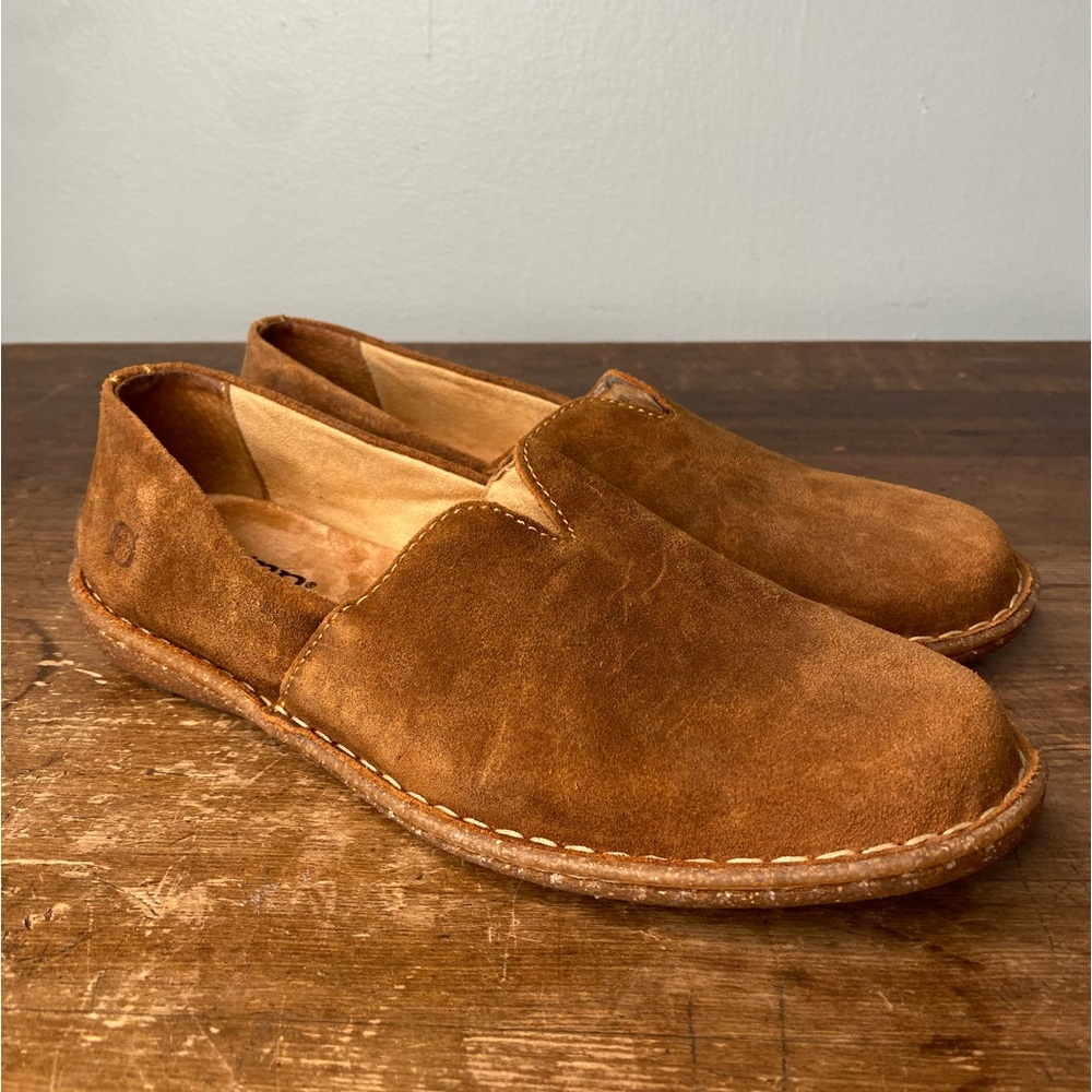Born Teresa Brown Leather Women’s Loafer Slip On Casual Flats Size 10 42
